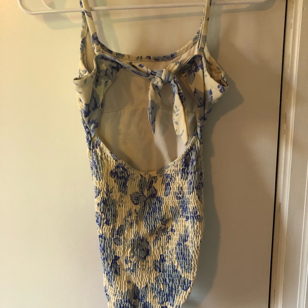 Blue Floral Aerie Swimsuit - Picture 4 of 5